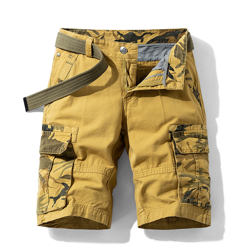 GlistenSport Men's Cotton Cargo Shorts