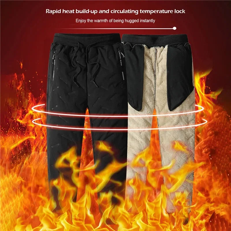 Warm Thermal Plush Thick Fleece Winter Pants