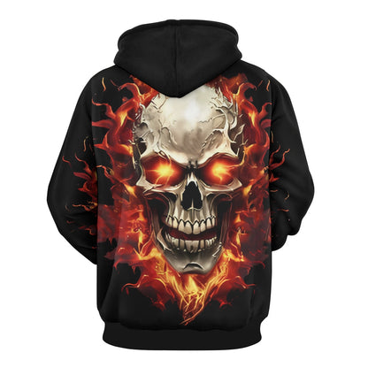 Glistensport™ Halloween 3D Digital Print Loose Men's Hooded Sweatshirt