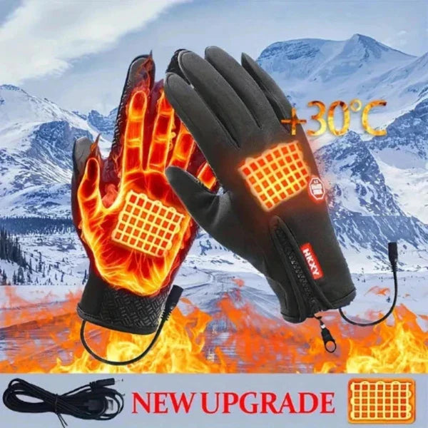 Glistensport™ Outdoor Heated Gloves Windproof and Waterproof with Plus Velvet