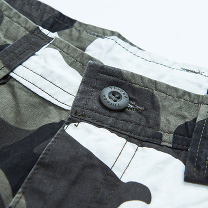 Glistensport Casual Beach Camouflage Cotton Men's Shorts