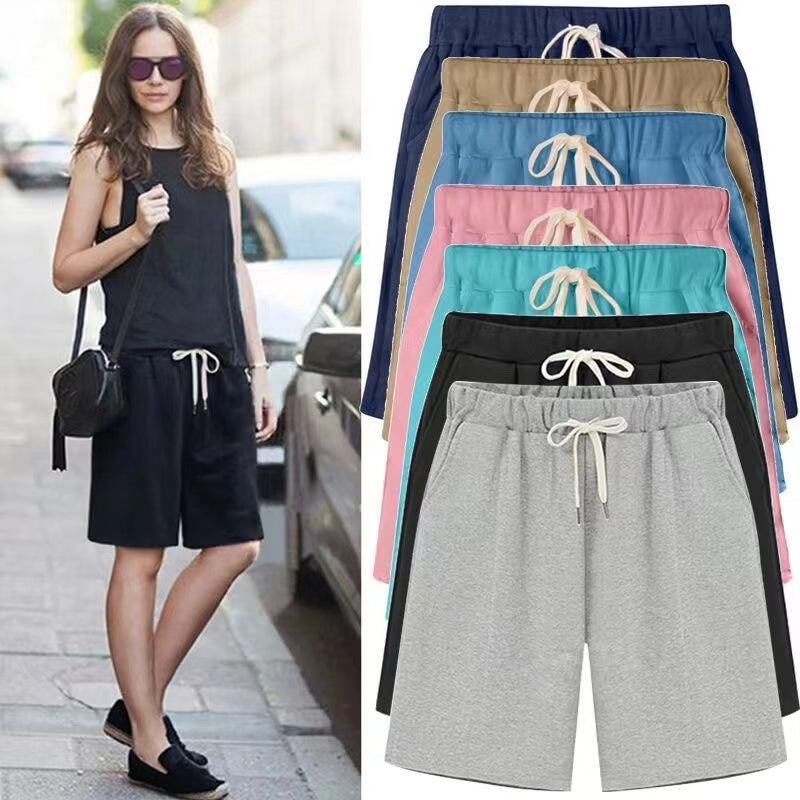 Glistensport women's Casual Soft Solid Drawstring Shorts